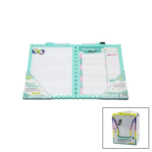 İBİCO NEW MAGNETİC WHİTEBOARD JL-115 ( 21.5X28CM ) (KÜÇÜK) MANYETİK YAZI TAHTASI (ÇİFT TARAFLI) (RENKLİ ÇERÇEVE)*12X10