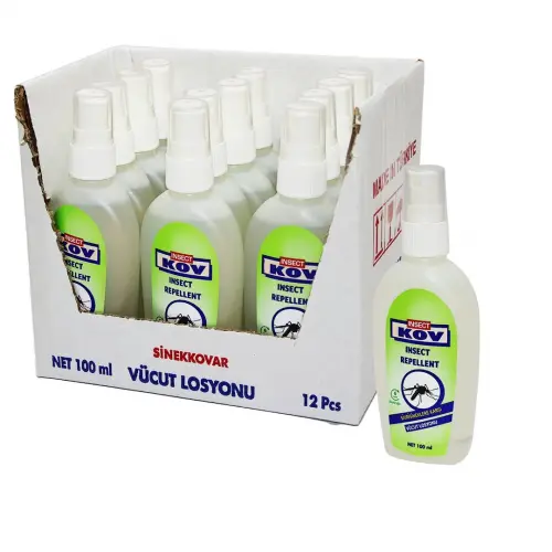 INSECT KOV ( VÜCUT LOSYONU ) SİVRİSİNEK KOVUCU ( SPREY ) ( 100ML ) ( 6 SAAT KORUMA )*12X8