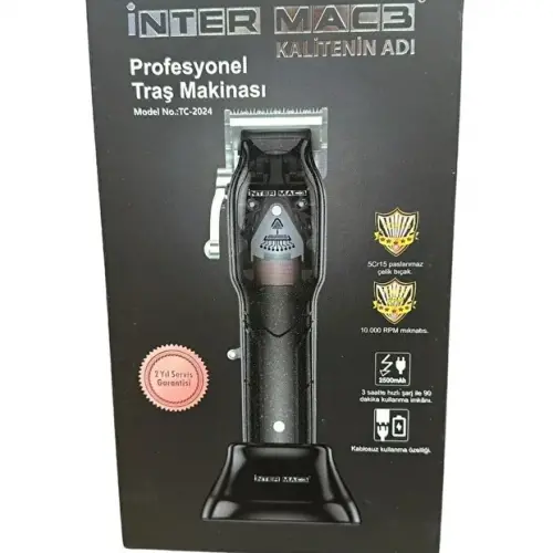İNTER MAC3 İntermac Tc-2024 Profesyonel Çelik Bıçak Ve Gövdeli Tıraş Makinesi