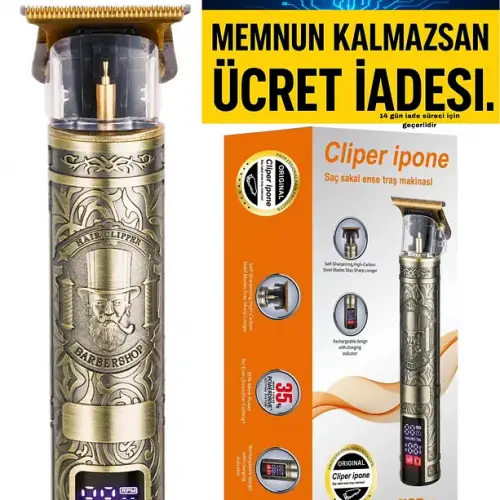 Ipone 0685 Profesyonel Saç Sakal Ense Çizim Tüm Vücut Lazer Epilasyon Öncesi Şarjlı Tıraş Makinesi