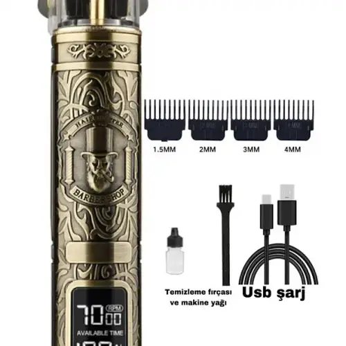 Ipone 0685 Profesyonel Saç Sakal Ense Çizim Tüm Vücut Lazer Epilasyon Öncesi Şarjlı Tıraş Makinesi