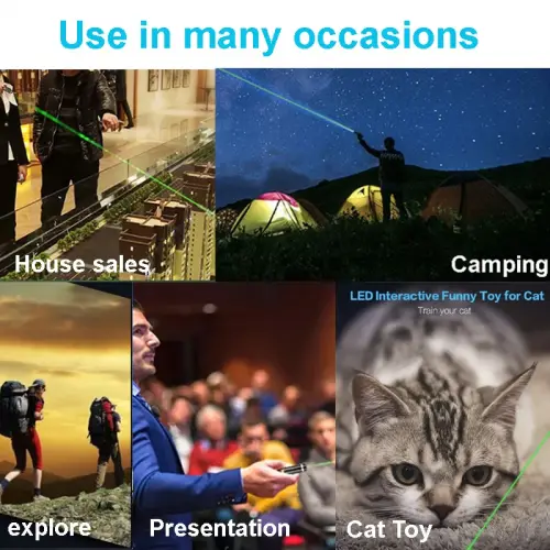 İtalyano KA-846 100MW Desen Başlıklı Şarjlı Yeşil Lazer Pointer