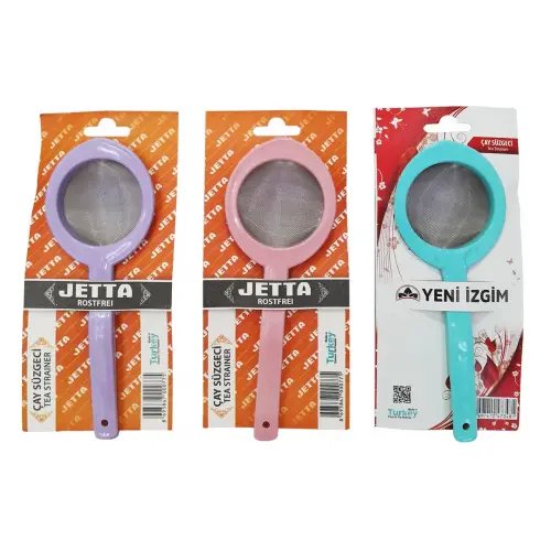 JETTA YENİ İZGİM PLASTİK RENKLİ SAP ÇAY SÜZGEÇ*12X45