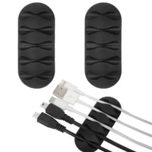 Kablo Tutucu 5 Kanallı 3lü Siyah