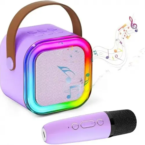 Karaoke Mikrofon Hoparlör Seti Mini Egonex