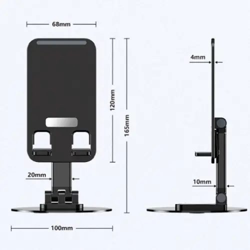 Katlanabilir Telefon Tutucu Stand Yuvarlak Tabanlı CM-074