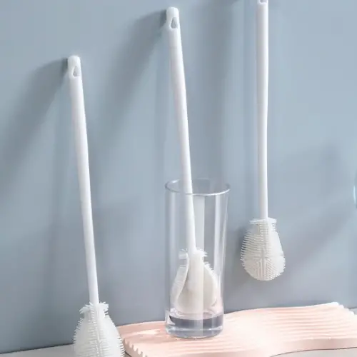 Kavanoz ve Biberon Yıkama Fırçası Silikon Beyaz