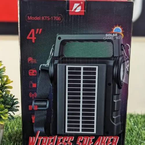 KTS-1706 Taşınabilir Güneş Enerjili Fenerli Bluetooth Hoparlör