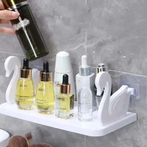 Kuğu Tasarımlı Kendinden Yapışkanlı Raf