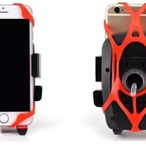 Lastik Destekli Standlı Bisiklet Telefon Tutucu