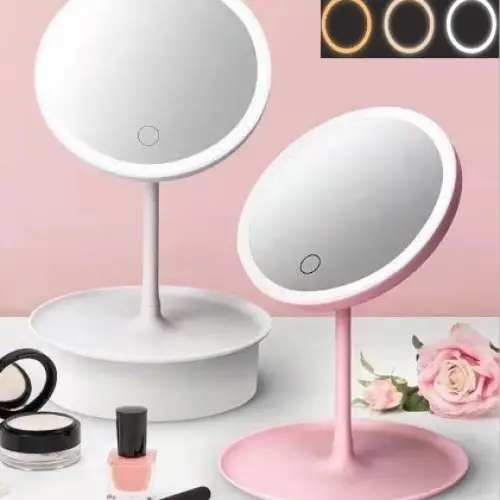 Led Işıklı Dokunmatik Makyaj Aynası 3 Kademeli Işık Ayarlı