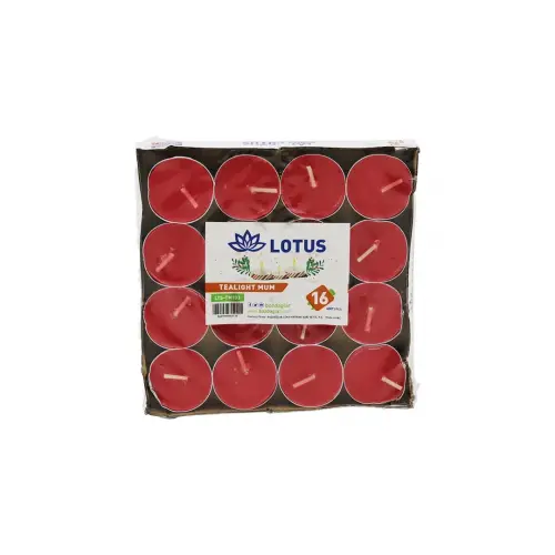 LOTUS LTS-TM103 ( 16PCS ) ( YUVARLAK & KIRMIZI ) TEA LİGHT MUM*120