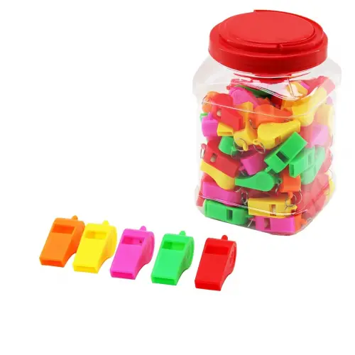 MARLA-600-R ( RENKLİ PLASTİK )DEPREM DÜDÜK ( PLS.KAVANOZ AMBALAJ )*100X40