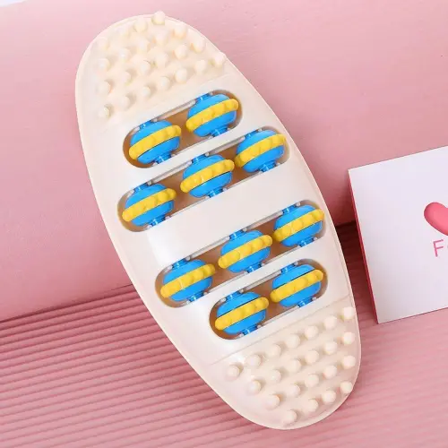 Masaj Mat Masaj Aleti 3D Shiatsu Rulo Ayak Masajı Rulo Ayak Rulo Tekerlek Akupunktur Noktası