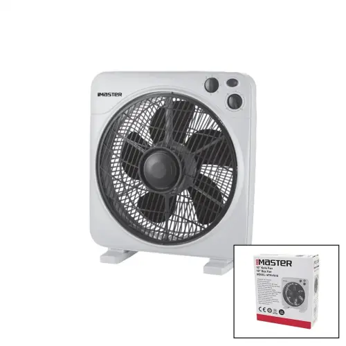 MASTER MTR-F610 (10 İNÇ) ( KUTU FAN ) VANTİLATÖR ( 3 KADEME HIZ ) ( 6 PLASTİK KANAT) (38W) ( 60DK.ZAMAN AYARLI )*5