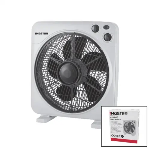 MASTER MTR-F620 (12 İNÇ) ( KUTU FAN ) VANTİLATÖR ( 3 KADEME HIZ ) ( 5 PLASTİK KANAT) ( 40W ) ( 60DK.ZAMAN AYARLI )*5