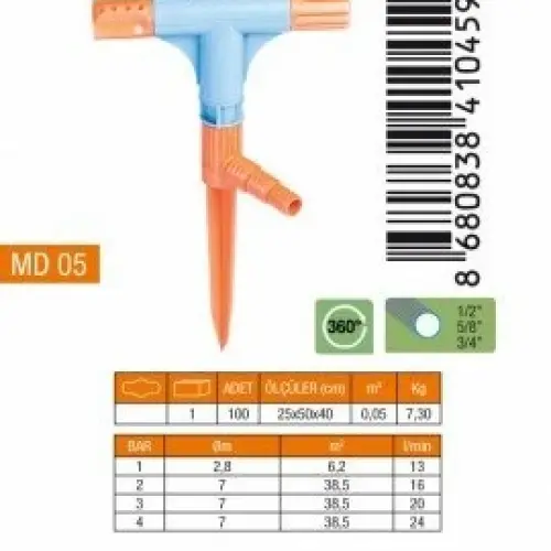 MEDALYAN MD-05 ( 2Lİ & T ) ( NORMAL ) SPRINK FİSKİYE*10X10