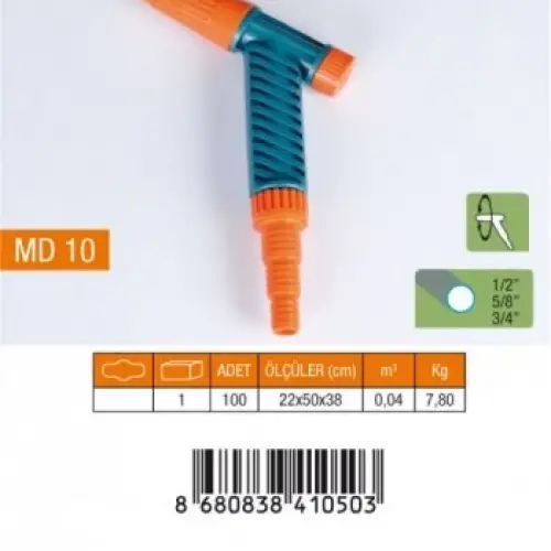 MEDALYAN MD-10 ( NORMAL ) AYARLI LANS SULAMA TABANCASI ( 1/2- 5/8- 3/4 REKOR )*10X10