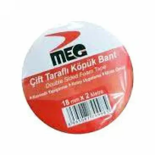 MEG ( 18MM X 2MT ) ( KÖPÜK BANT ) ÇİFT TARAFLI*25X10