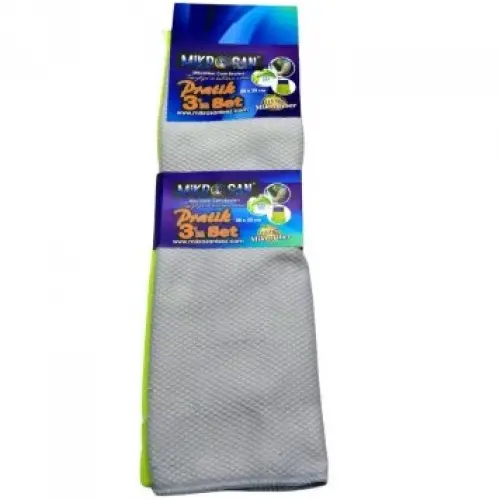 MİKROSAN ( 3LÜ & PRATİK SET ) MİKROFİBER BEZ 30X35CM.*200