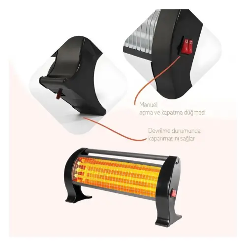 Minisan Mini Elektrikli Isıtıcı Ayak Isıtıcı Sobası 1200W