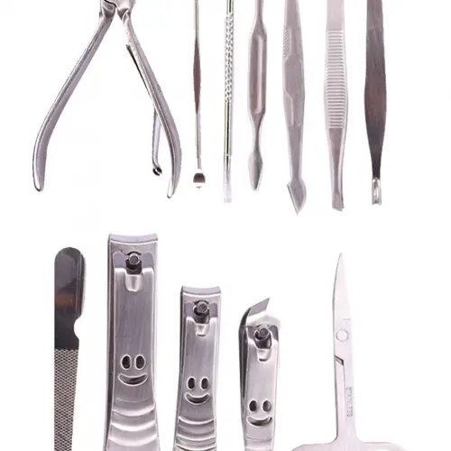 Mujgan Tırnak Makası Tırnak Bakım Seti Deri Çantalı 12 Parça Set