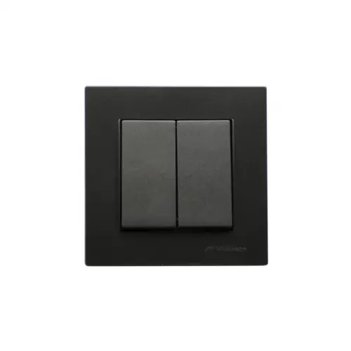 MUTLUSAN RİTA-2220 402 0295 ( POŞETLİ ) ( FÜME & KOMÜTATÖR & 2Lİ ANAHTAR PRİZ ) VİDALI & ÇERÇEVELİ*12X10