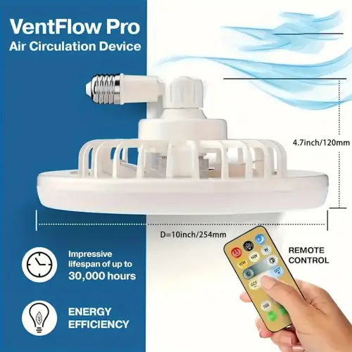 NENO ( PERVANELİ ) (3 RENK LEDLİ) (KUMANDALI & VANTİLATÖR) LAMBA AMPUL ( OYNAR BAŞLI DUY ) (ÇAP:15CM) ( 6500LUMEN & 3200K )*24