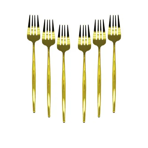 NEWLİFE CLKN-2232 ( 6PCS ) ( GOLD ) YEMEK ÇATAL SETİ*100