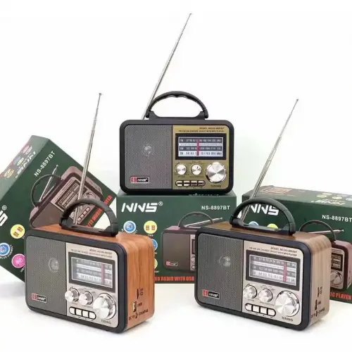 NNS NS-8897 Orta Boy Retro, Nostaljik, Ahşap Tasarım Radyo