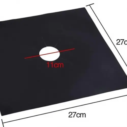 Ocak Koruyucu Folyo Yanmaz Yapışmaz 4lü Set SiYAH