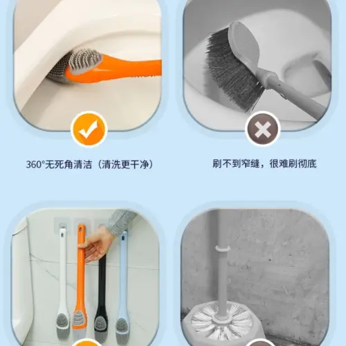 Ördek Tasarımlı Silikon Tuvalet ve İnce Detay Fırçası