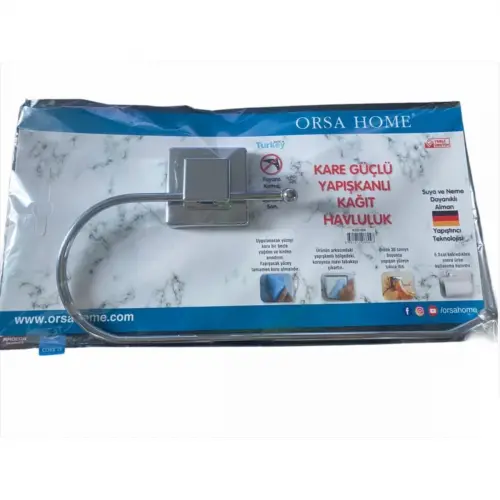 ORSA-604 ( YAPIŞKANLI KARE ASKILI ) (OVAL AÇIK & METAL ) KAĞIT HAVLULUK ASKI*12X5