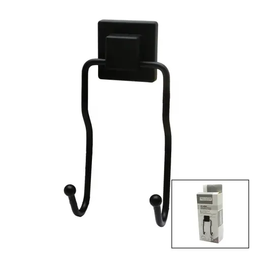 ORSA-901 ( SİYAH & 2Lİ METAL ) SARKIK ASKI ( KARE GÜÇLÜ YAPIŞKANLI ) ( 8X9X19CM)*12