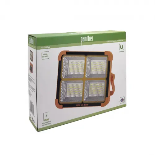 Panther PT-200W USB Şarjlı Solar Projektör