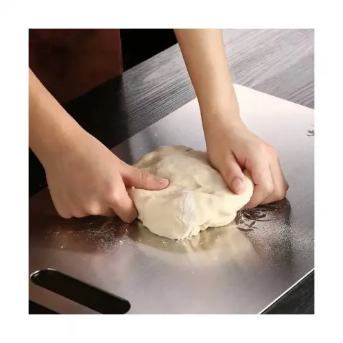 Paslanmaz Çelik Kesme Tahtası 24X15 cm Mutfak Sebze Et Kesme Tahtası Doğrama Tahtası Mutfak Aksesuarları