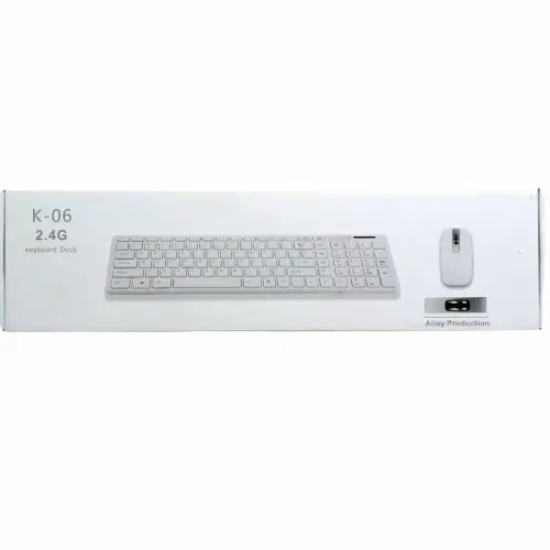 PLATOON PL-374 K-06 BEYAZ DOCK WIRELESS KABLOSUZ KLAVYE MOUSE SET*30