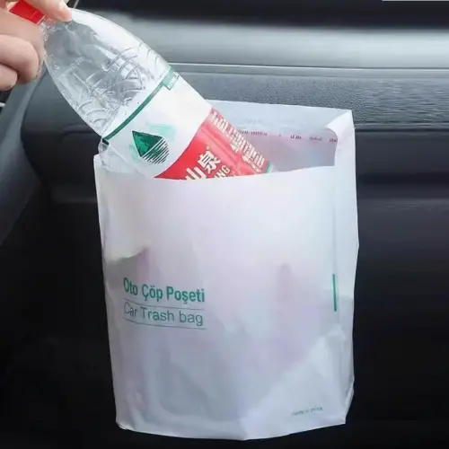 Pratik Su Geçirmez Oto Araba Çöp Poşeti Yapışkanlı 20 Adet