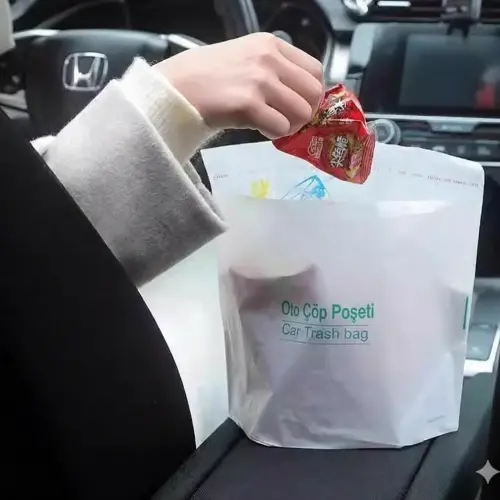 Pratik Su Geçirmez Oto Araba Çöp Poşeti Yapışkanlı 20 Adet