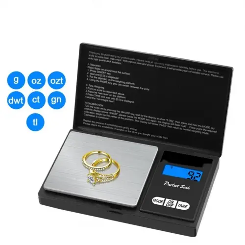 Professional Hassas Terazi 500 gram Kapasiteli 0.1 Hassasiyetli Dijital Kapaklı Tartı