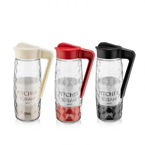 QLUX C-00245 PITCHER KAREFE KRİSTAL ( CAM ) SÜRAHİ 1600CC*6=K