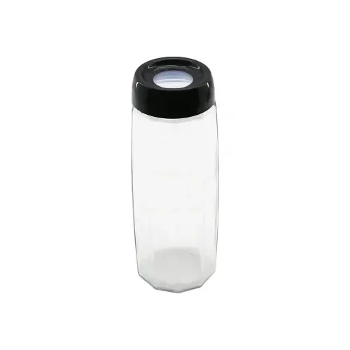 QLUX C-00343 GLASSLUX LINED ( JAR ) ( CAM ) KAVANOZ ( ÇOKGEN ) ( 1600CC ) ( SİYAH PLASTİK KAPAK=PENCERELİ ) 6=K