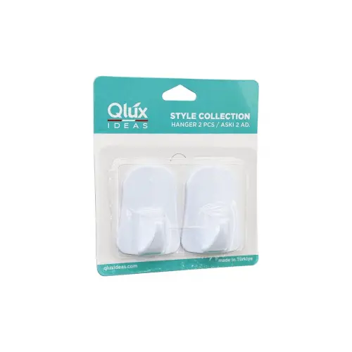 QLUX L-00735 ( 2PCS ) OPAK BEYAZ PLASTİK ASKI*48