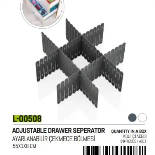 QLUX L-508 3PCS AYARLANABİLİR ÇEKMECE BÖLMESİ*36