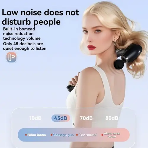 Rocuma Masaj Çekici, 9 Hızlı Derin Doku Perküsyonu, 4 Başlıklı Uzun Saplı Boyun ve Sırt Masaj Aleti