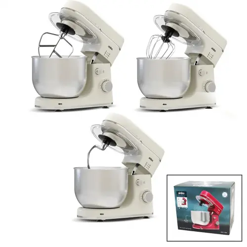SİNBO SMX-2769 STANDLI MİKSER & BLENDER SETİ ( 3 FARKLI UÇ )(8 KADEME HIZ+TURBO) (HAMUR YOĞURMA-ÇIRPICI-KARIŞITIRICI+ KASE )(1300W)(6LT ÇELİK HAZNE)*1