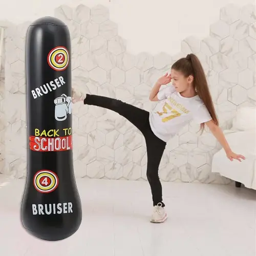 Şişme Boks Fitness Antrenman Dikey Kum Torbası PVC