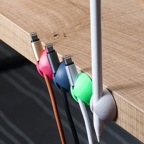 Siyah Beyaz Kablo Sabitleme Klipsi 10 lu