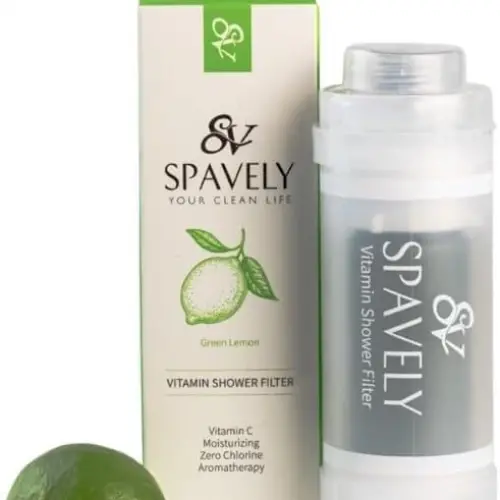 Spavely Vitamin C Duş Filtresi Her türlü cilt tipini ve özellikle kuru ciltleri nemlendirmek için, Kore Güzellik ürünü (Yeşil Limon )