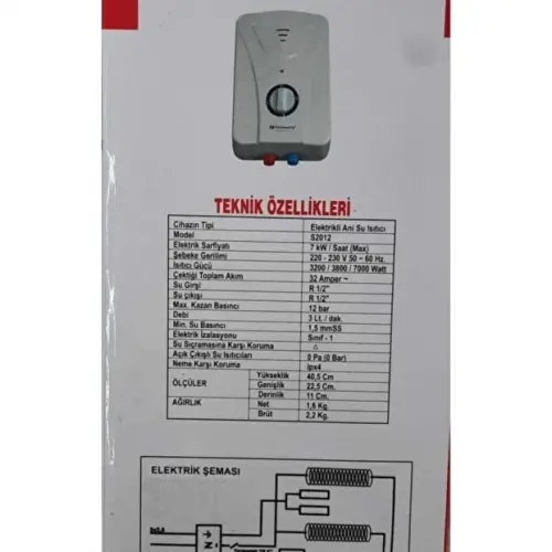 Starmatik şofben 8 emniyetli 7000 wolt sıfır ürün kaliteli